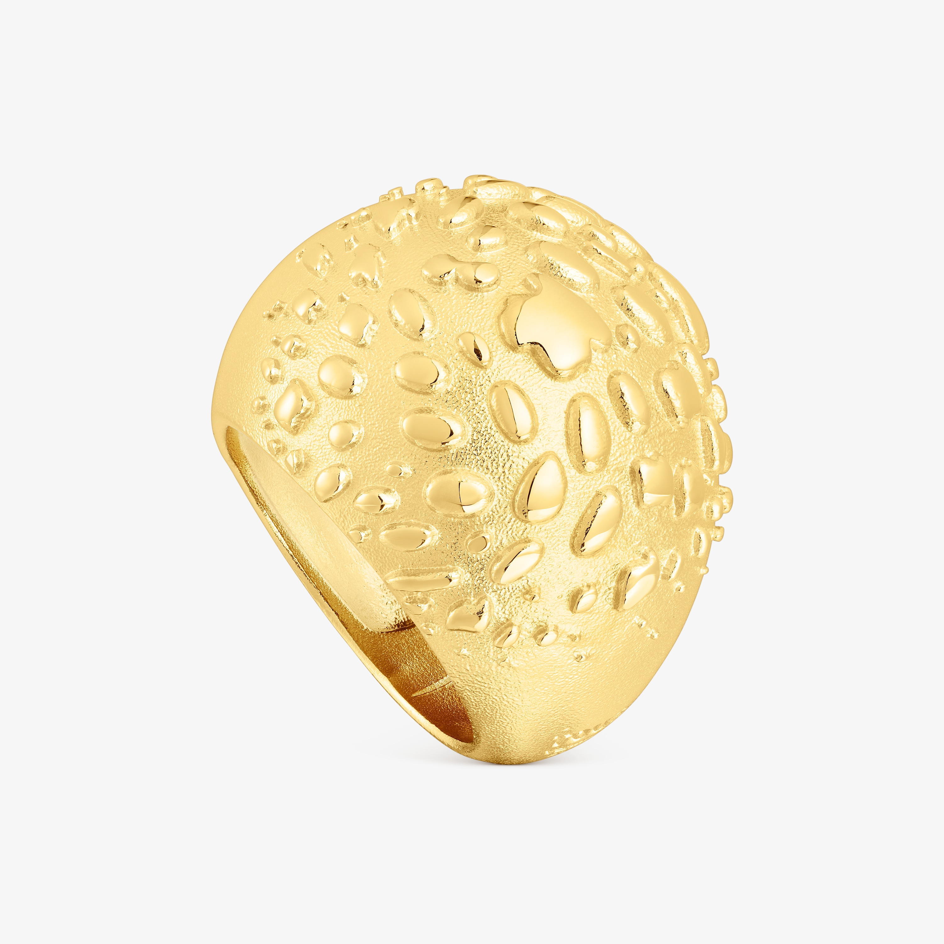 Domed ring with 18K gold vermeil Dybe