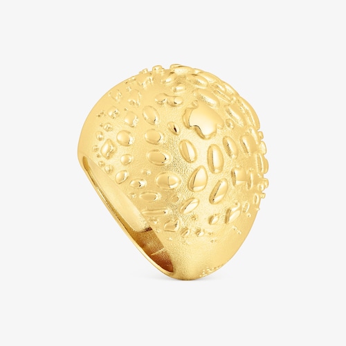 Domed ring with 18K gold vermeil Dybe