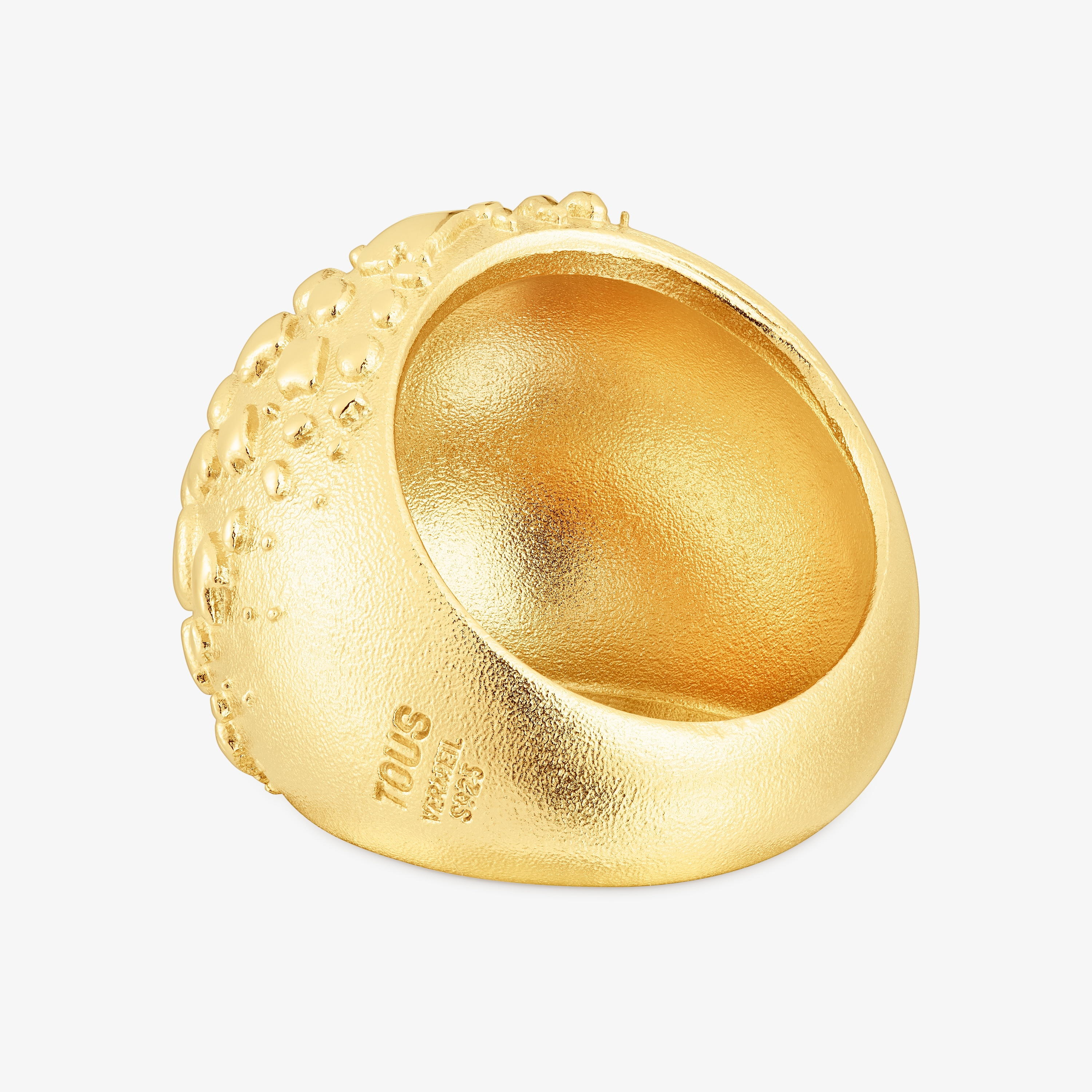 Domed ring with 18K gold vermeil Dybe