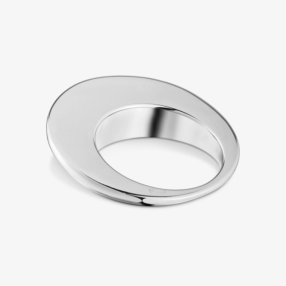 Anillo liso de plata Dybe