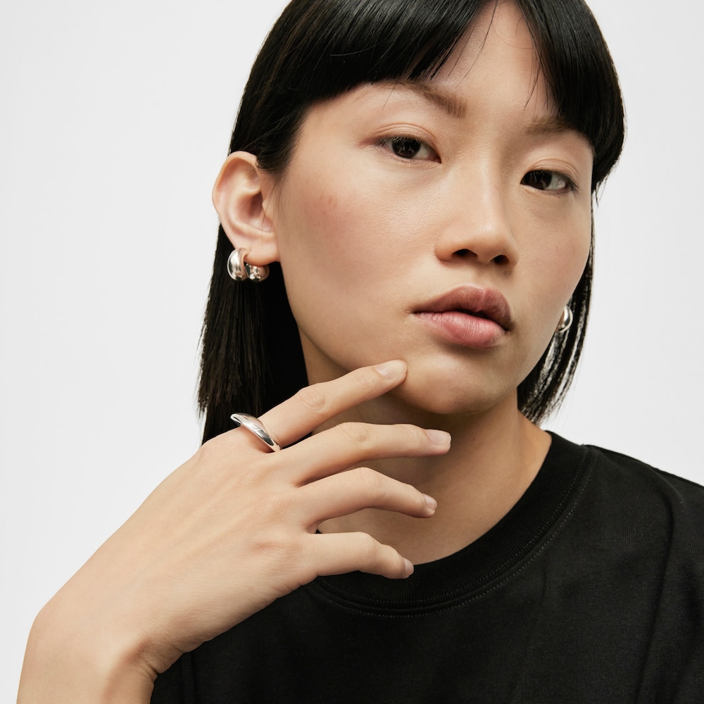 Anillo liso de plata Dybe