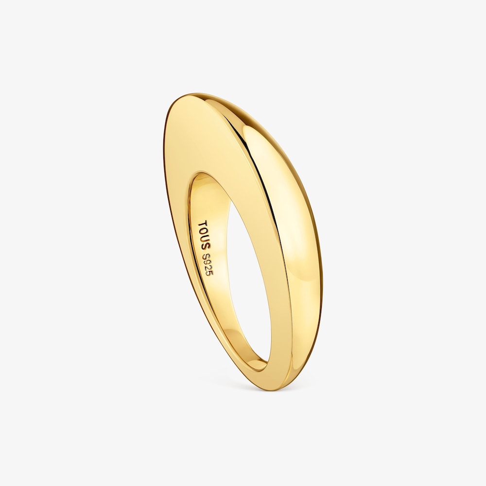 Smooth ring with 18K gold vermeil Dybe