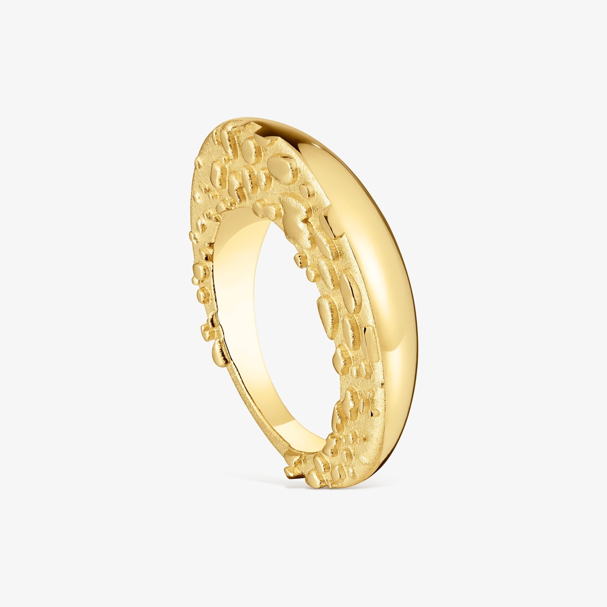 Tous - Anillo Con Baño De Oro 18 Kt Sobre Plata Dybe Talla 10