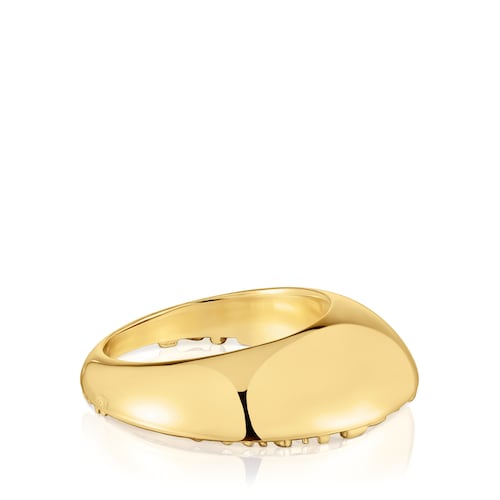 Ring with 18kt gold plating over silver Dybe