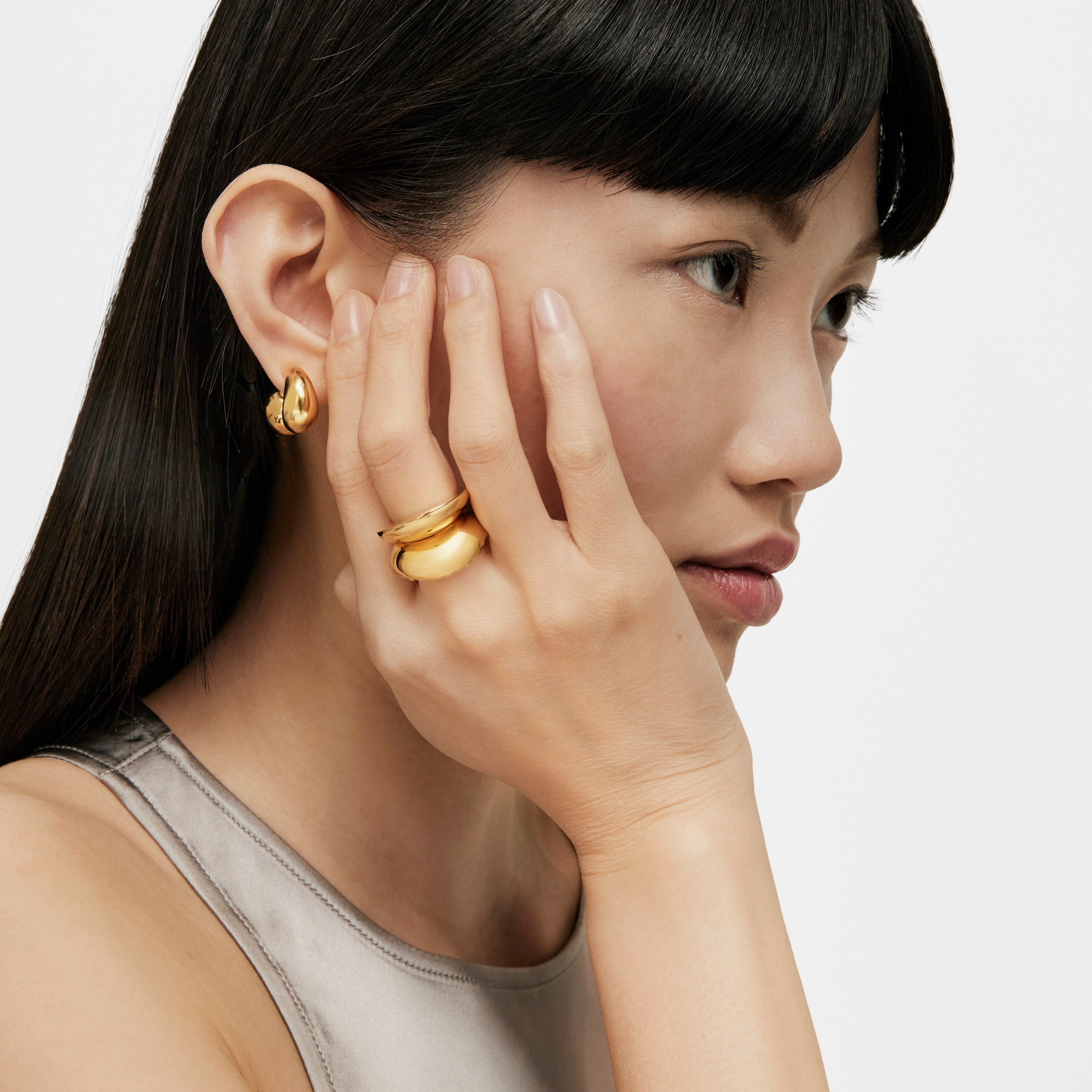 Ring with 18K gold vermeil Dybe