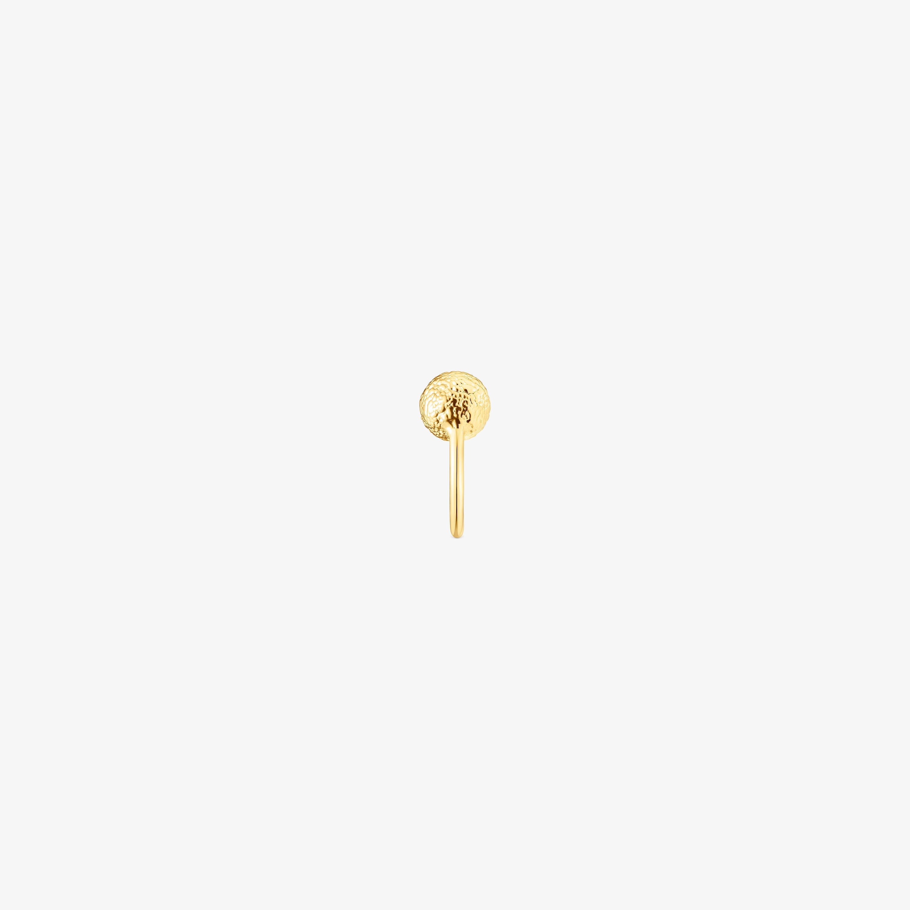 18K Solid Gold single Hoop earring Sylvan