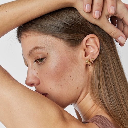 Gold single Hoop earring Sylvan