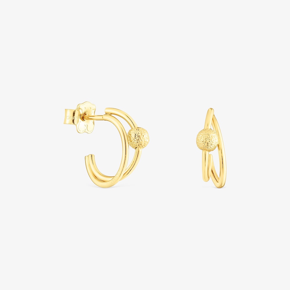 Pendientes aro doble de oro Sylvan