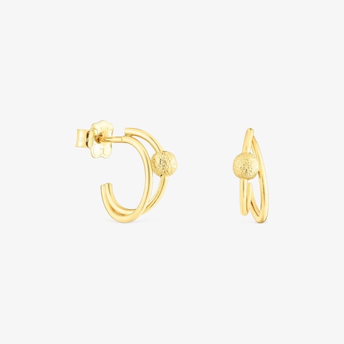 Pendientes aro doble de oro Sylvan