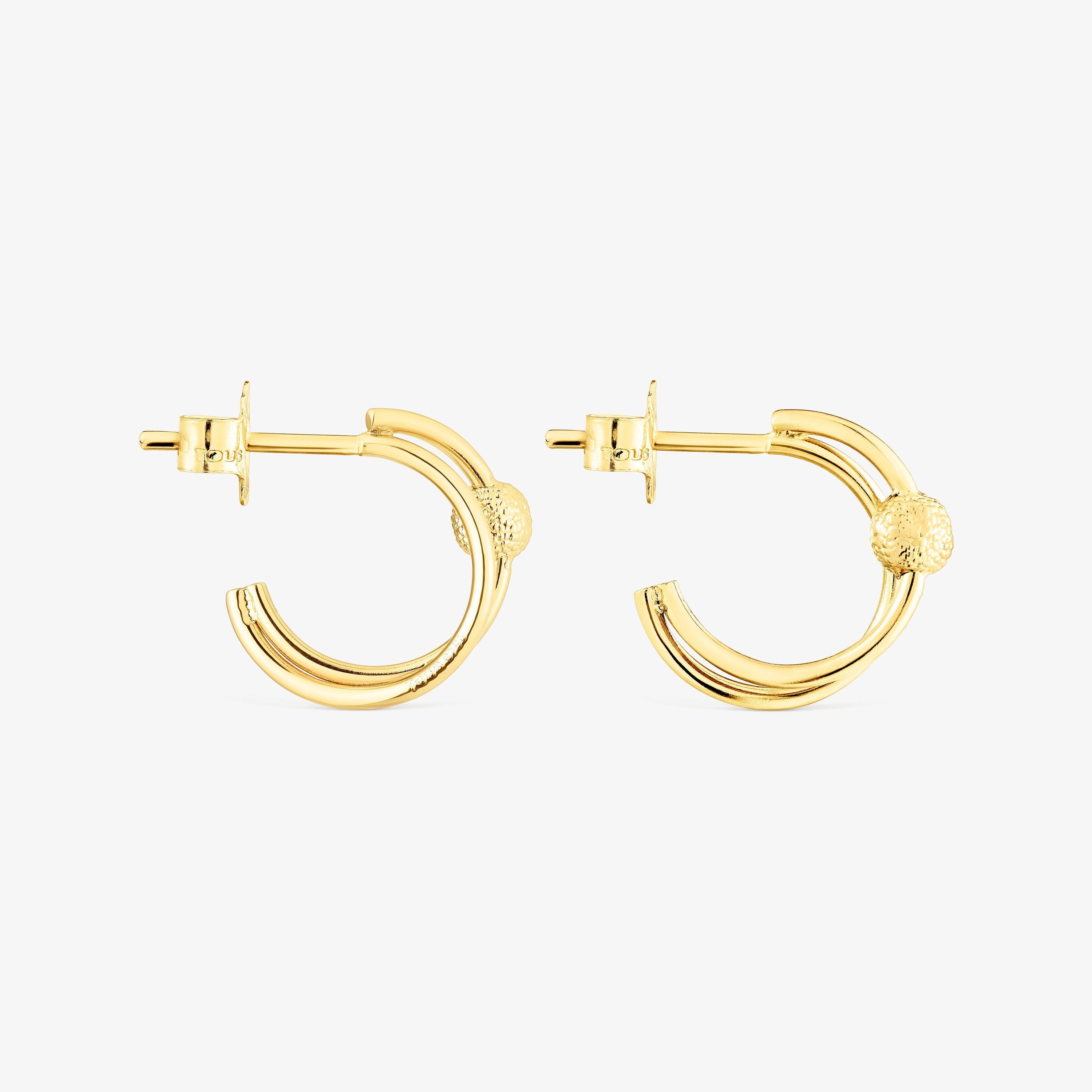 18K Solid Gold Double hoop earrings Sylvan