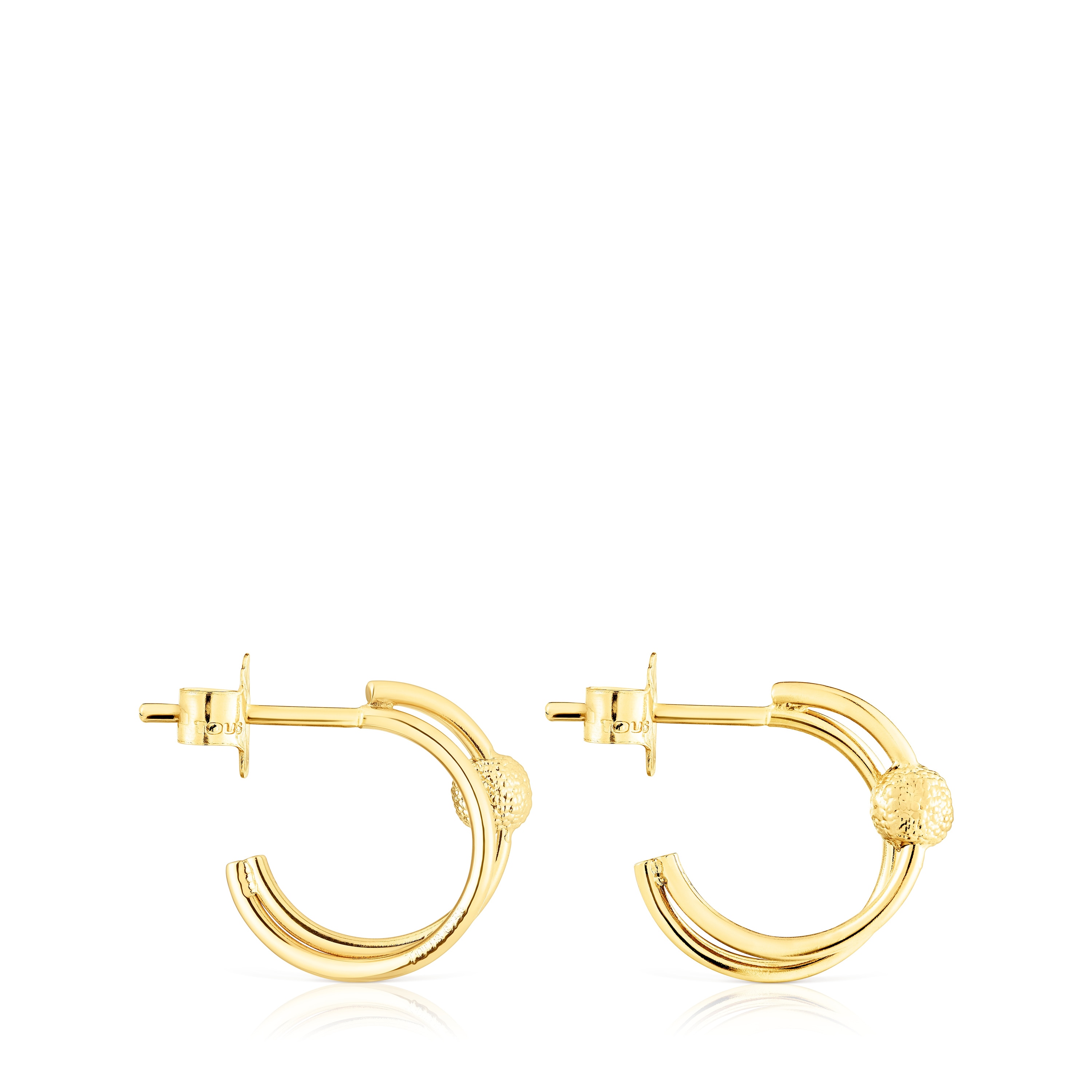 Pendientes aro doble de oro Sylvan