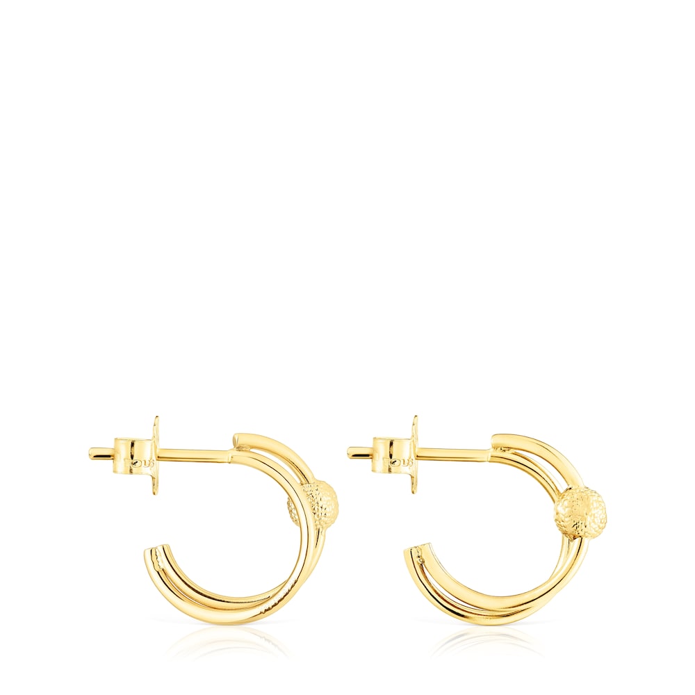 Gold Double hoop earrings Sylvan image number 1