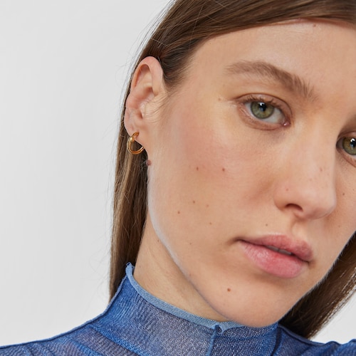 Gold Double hoop earrings Sylvan
