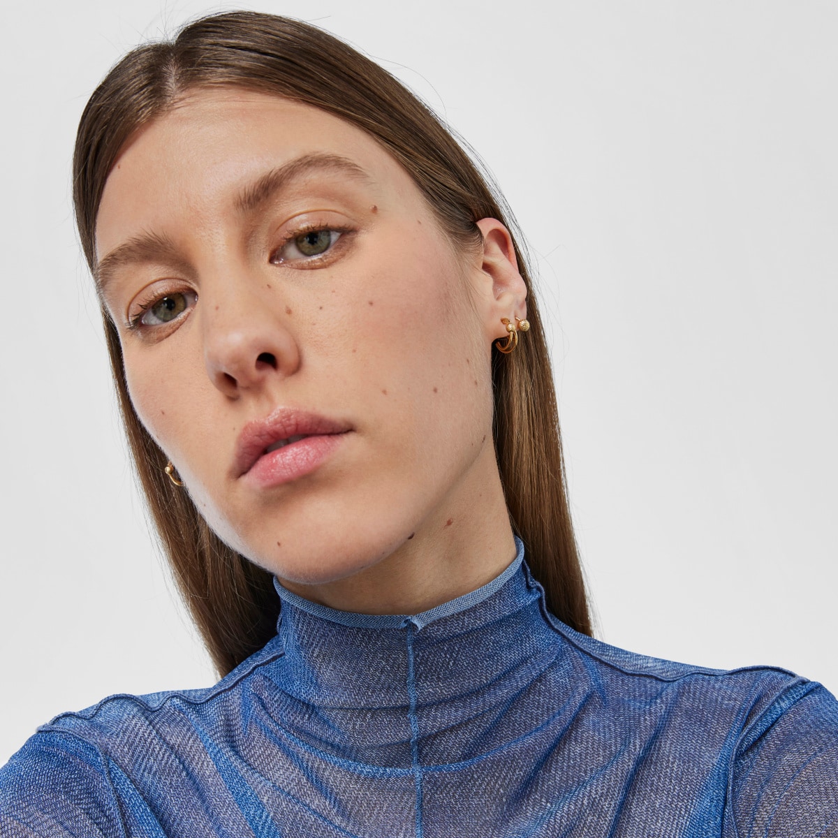 Gold Double hoop earrings Sylvan