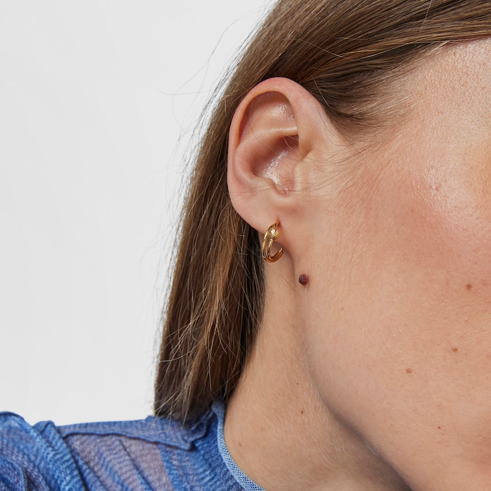 Pendientes aro doble de oro Sylvan