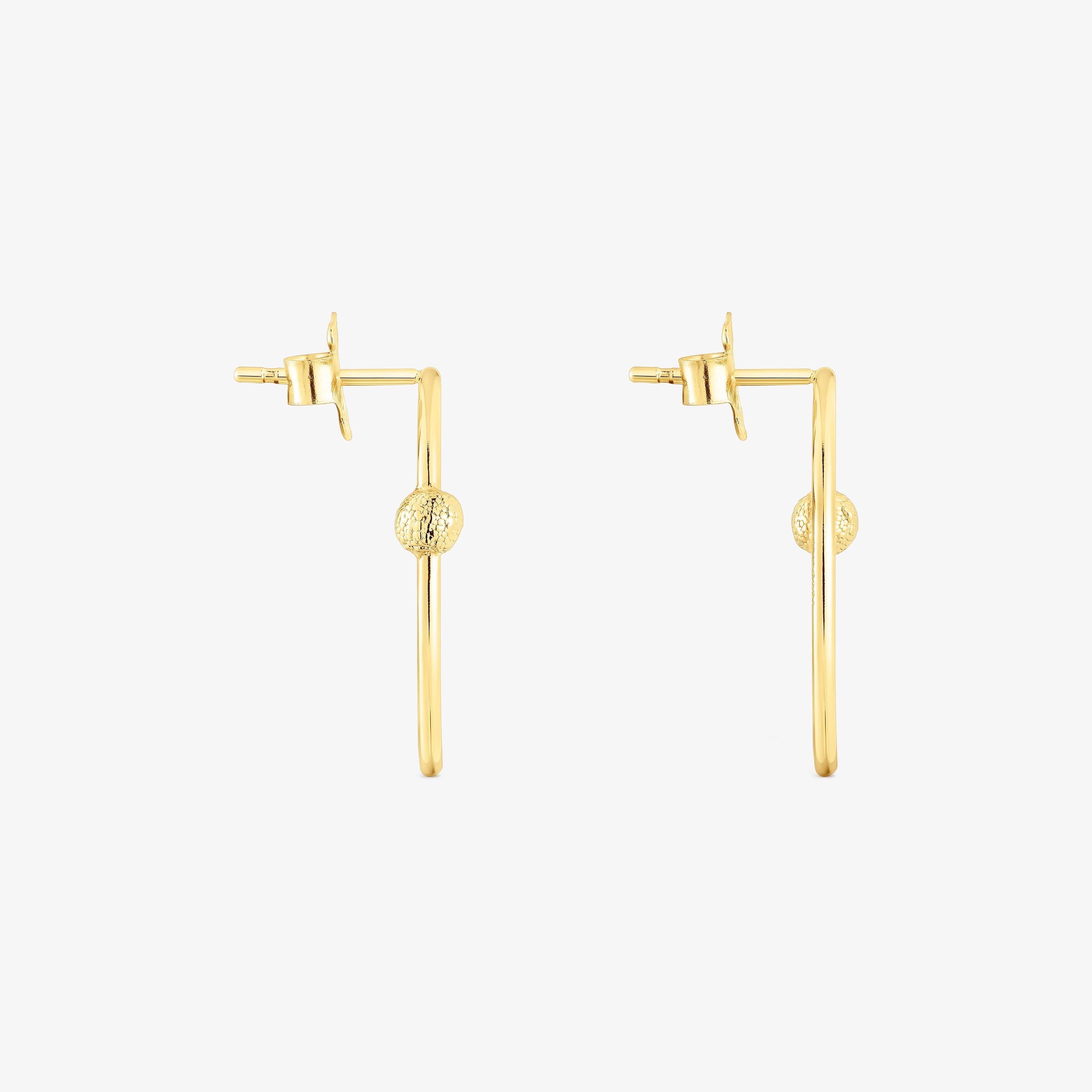 18K Solid Gold Circle earrings Sylvan