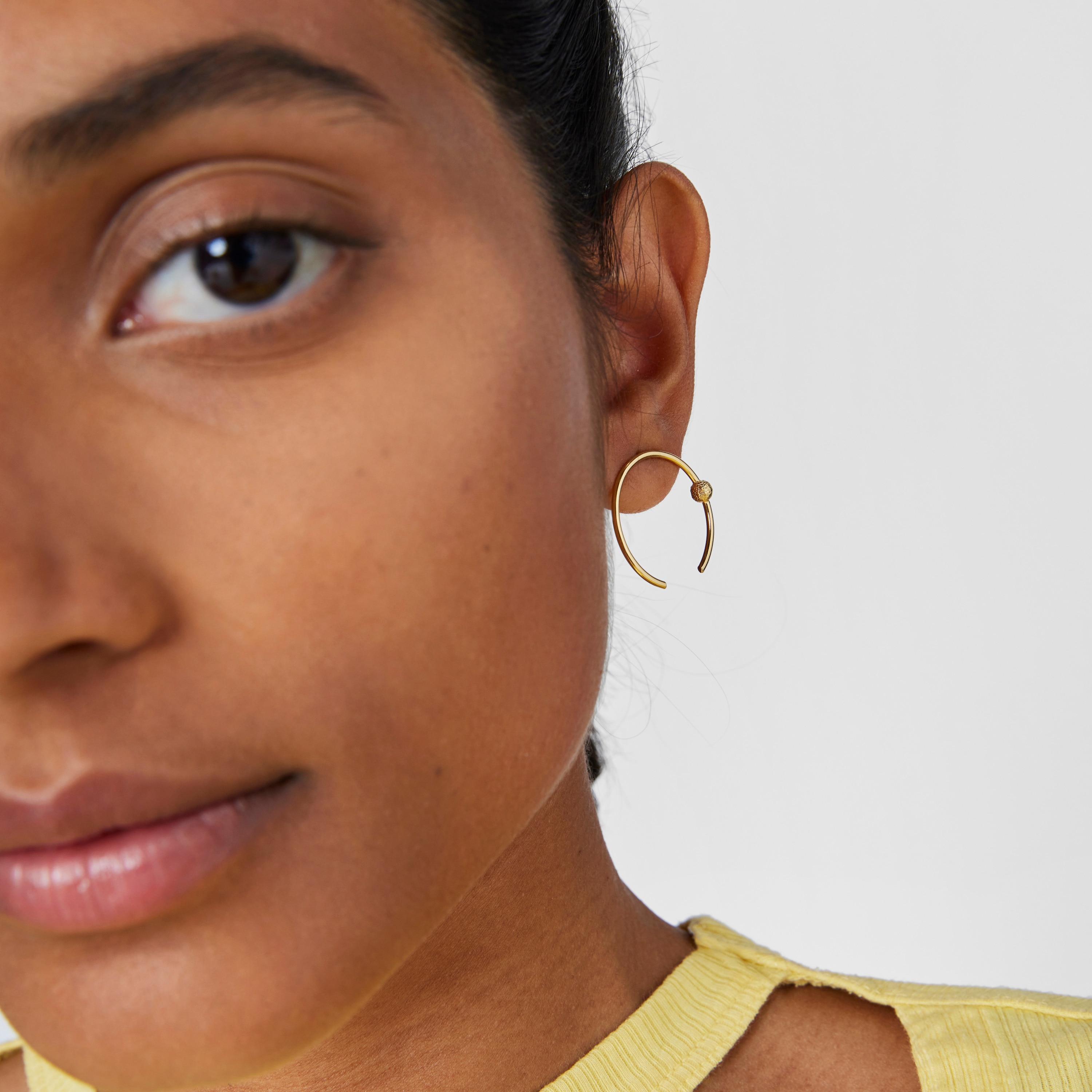 18K Solid Gold Circle earrings Sylvan