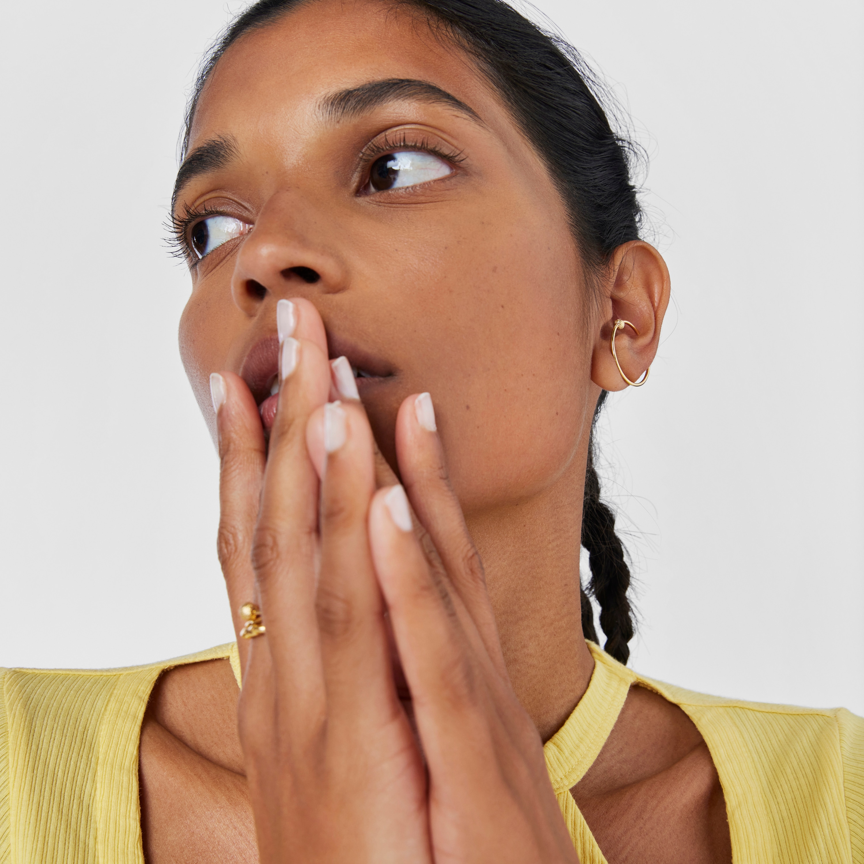 18K Solid Gold Circle earrings Sylvan