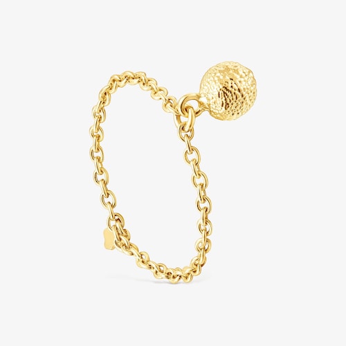 18K Solid Gold Chain ring Sylvan