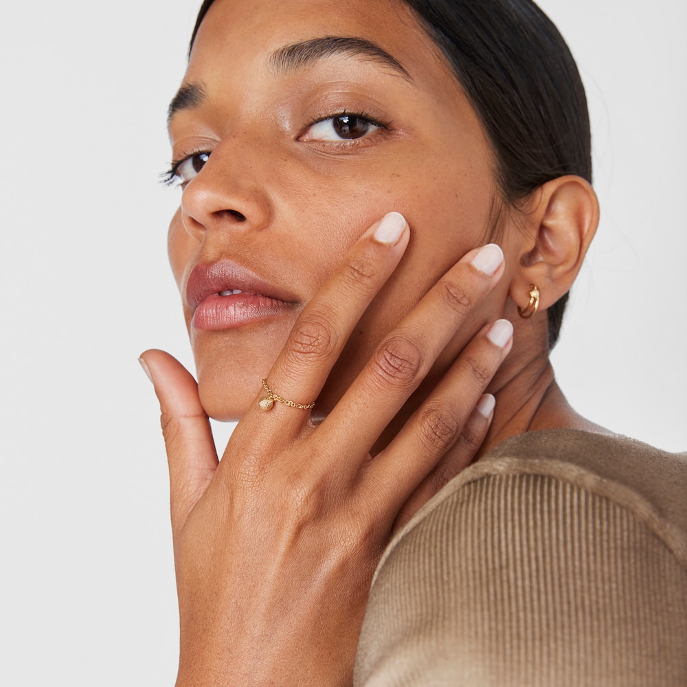 18K Solid Gold Chain ring Sylvan