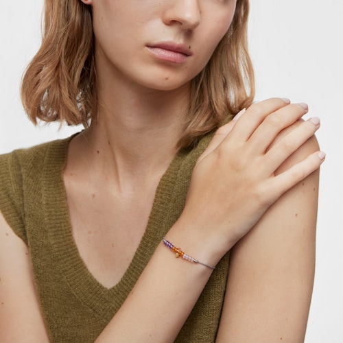 Cord Bracelet with gold heart and chalcedony motif TOUS Balloon