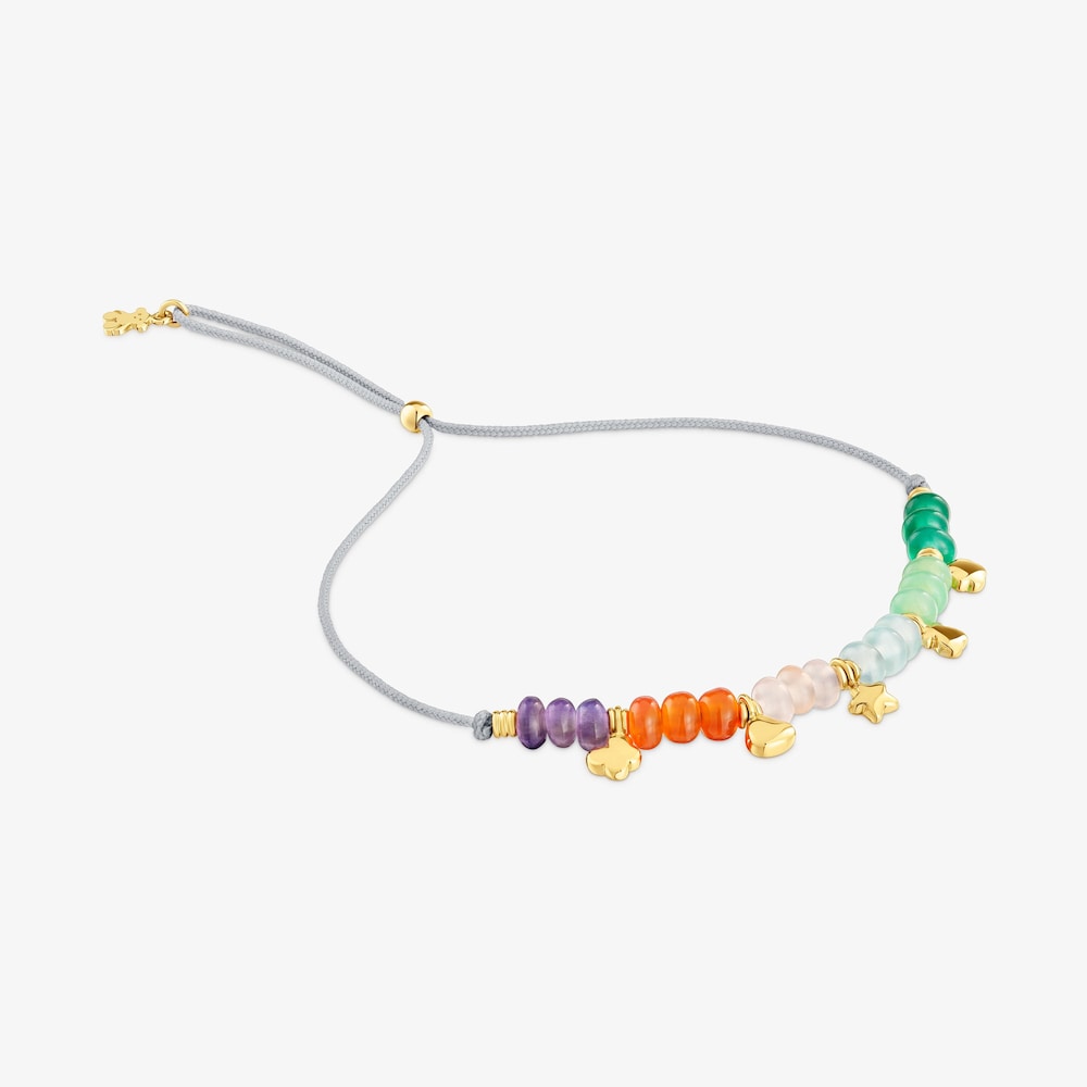 Bracciale in cordino con motivi in oro e calcedonio TOUS Balloon