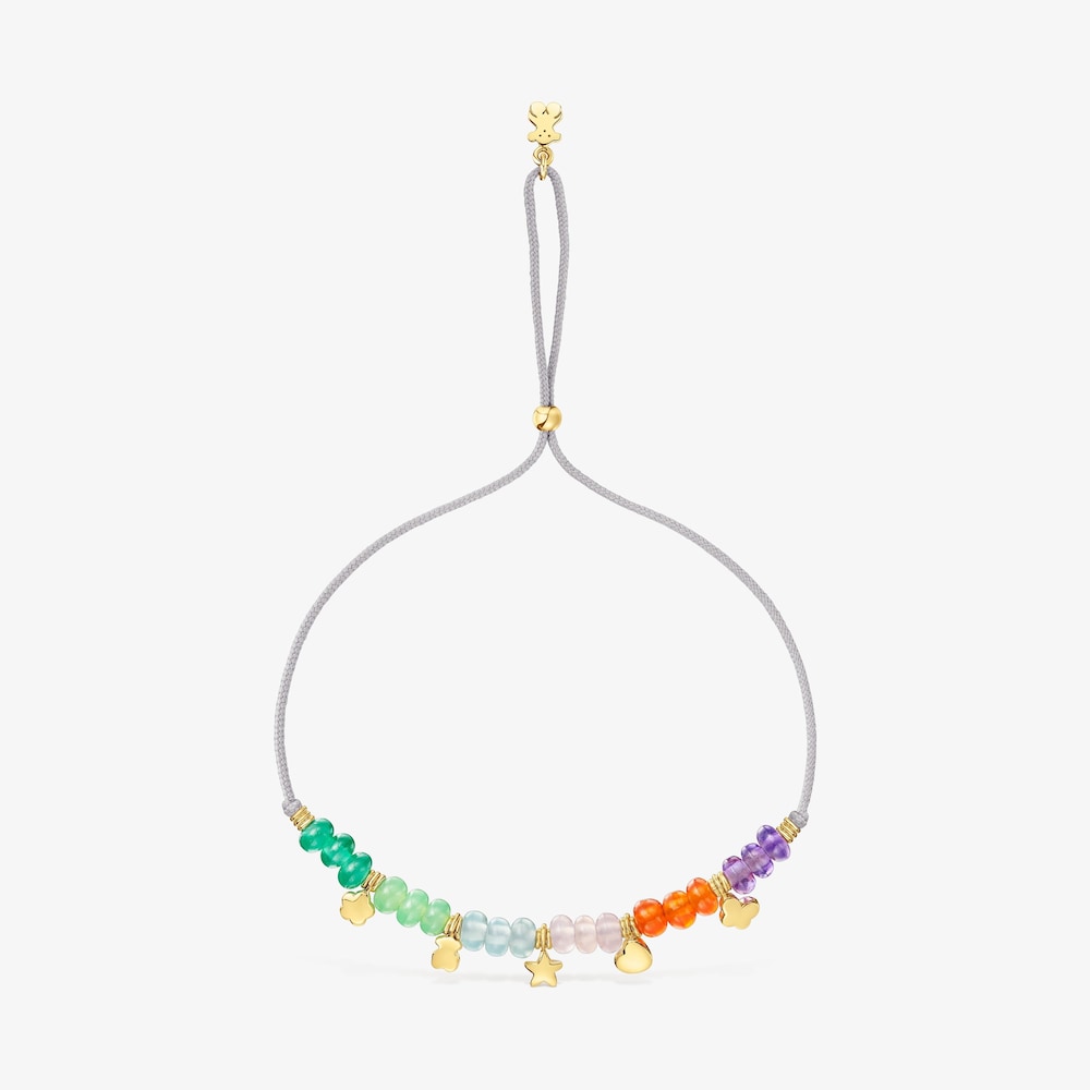 Bracciale in cordino con motivi in oro e calcedonio TOUS Balloon