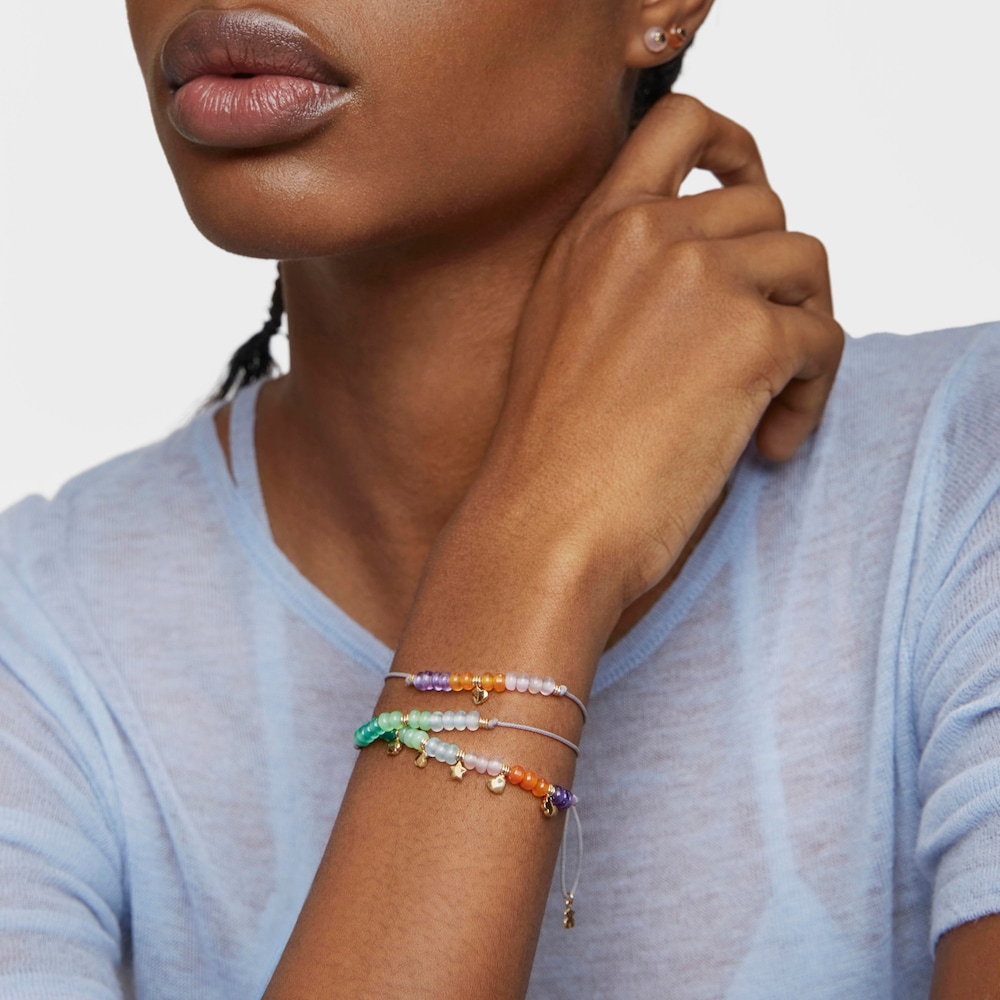 Bracciale in cordino con motivi in oro e calcedonio TOUS Balloon