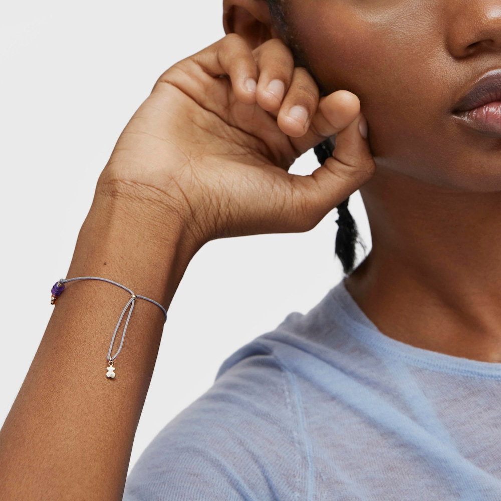 Bracciale in cordino con motivi in oro e calcedonio TOUS Balloon