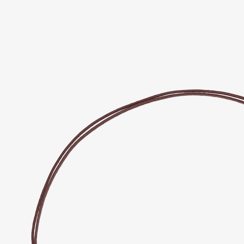 18K Solid Gold and brown cord Teardrop necklace TOUS Balloon