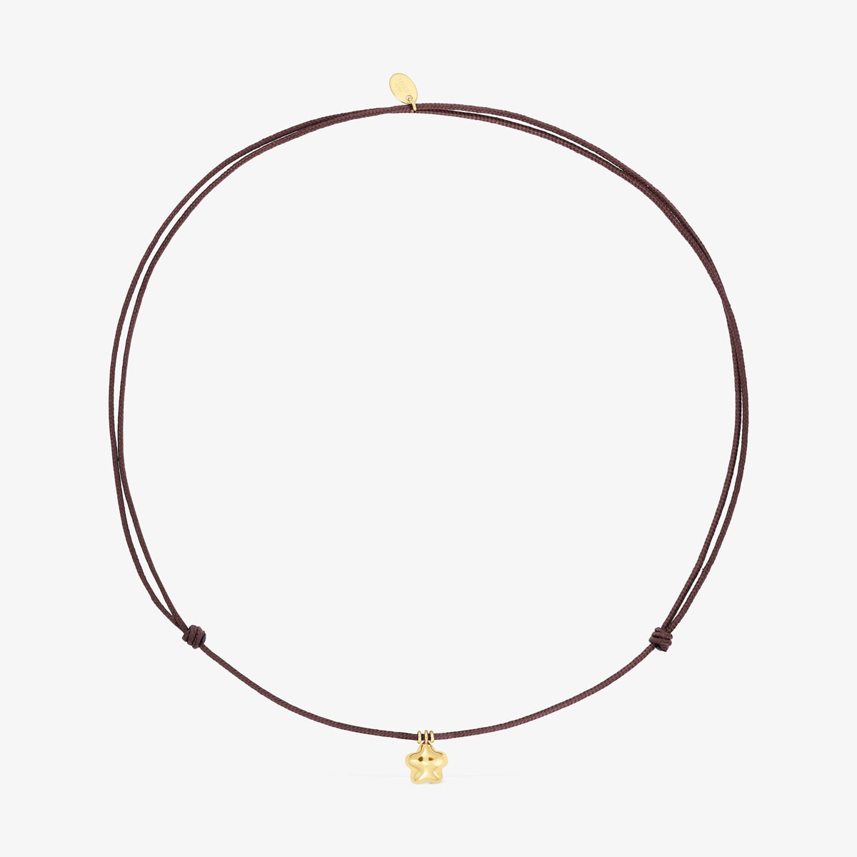 Tous - Collar Flor De Oro Y Cordón Marrón Tous Balloon - Dorado