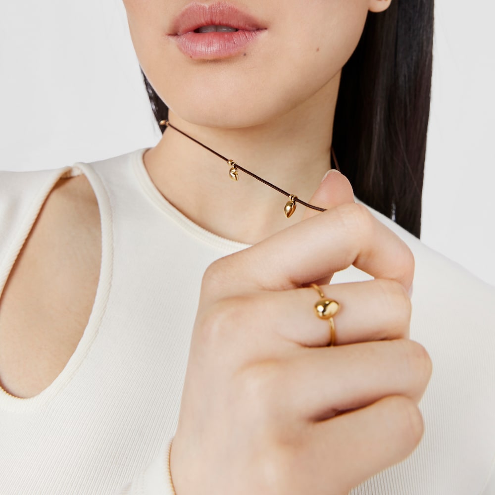 Gold and brown cord Motif necklace TOUS Balloon Gold and brown cord Motif necklace TOUS Balloon