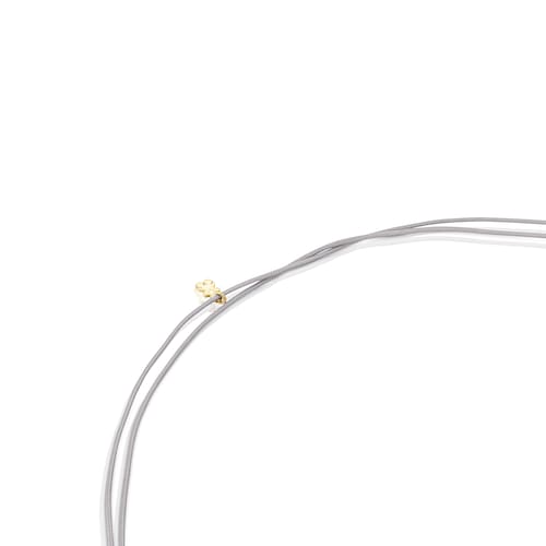 Short cord Necklace with gold heart and chalcedony motif TOUS Balloon