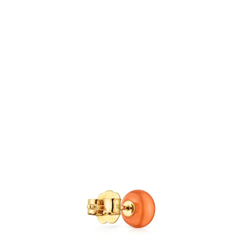 Gold and chalcedony heart Single earring TOUS Balloon
