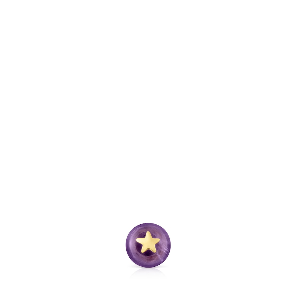 Gold and chalcedony star Single earring TOUS Balloon