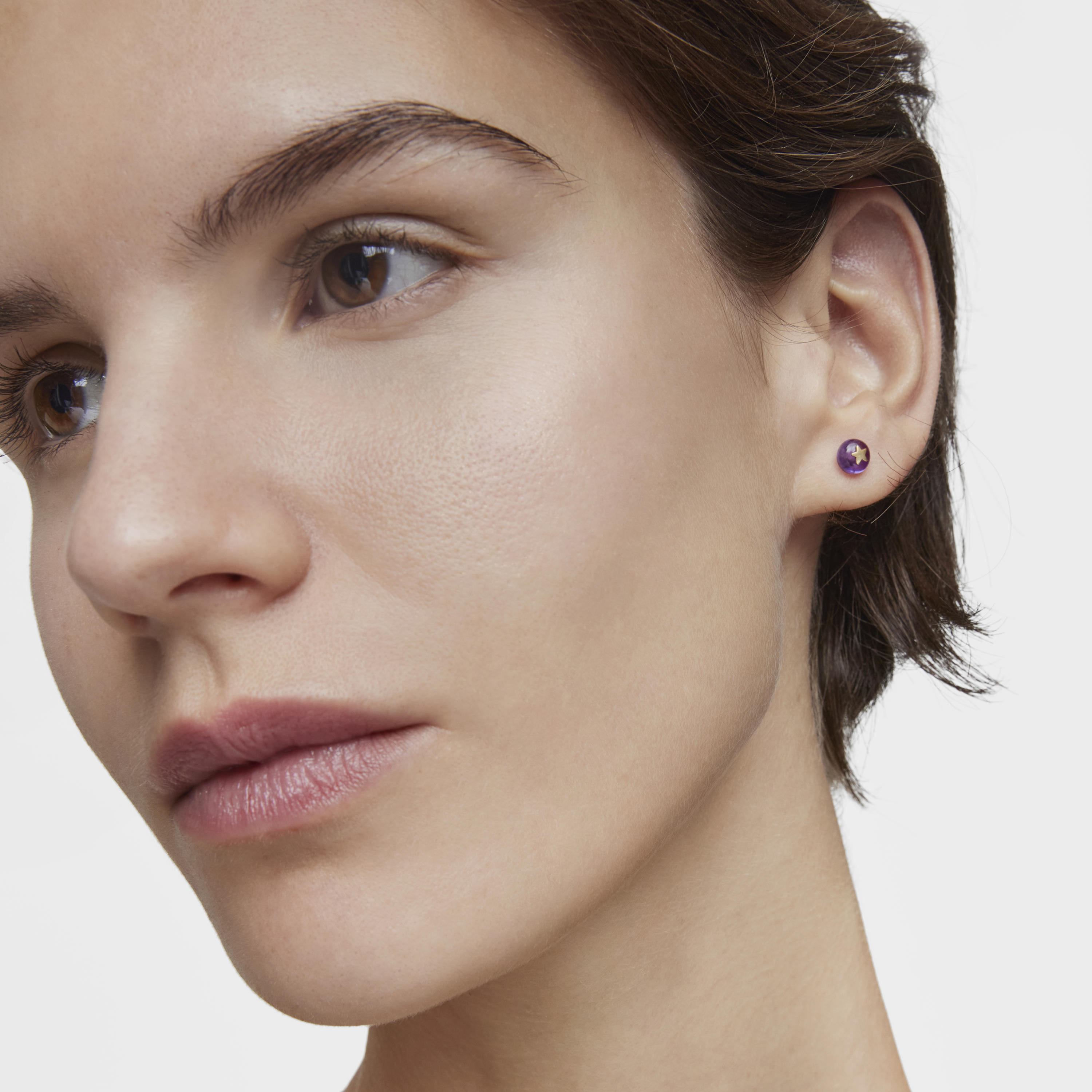 18K Solid Gold and chalcedony star Single earring TOUS Balloon