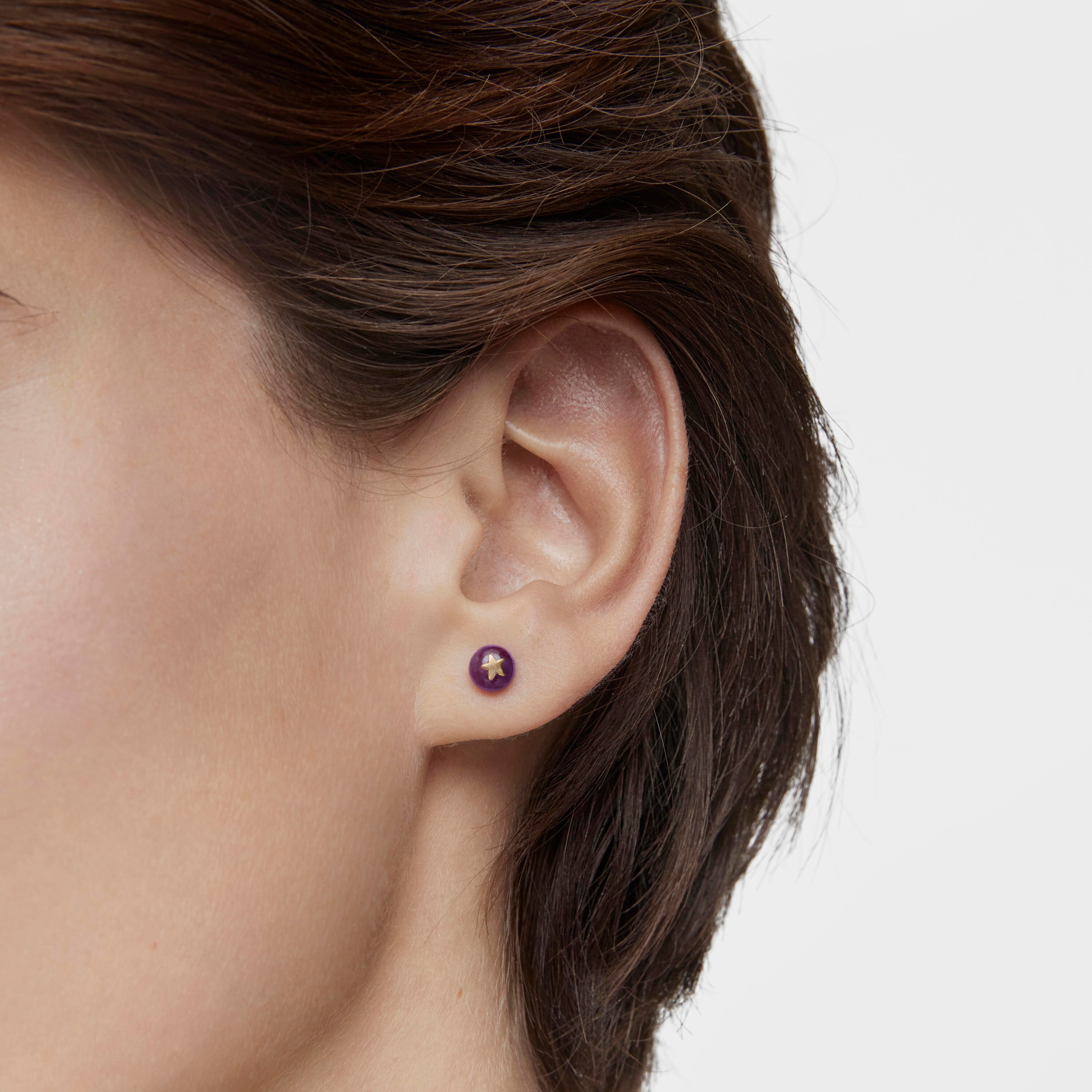 Gold and chalcedony star Single earring TOUS Balloon