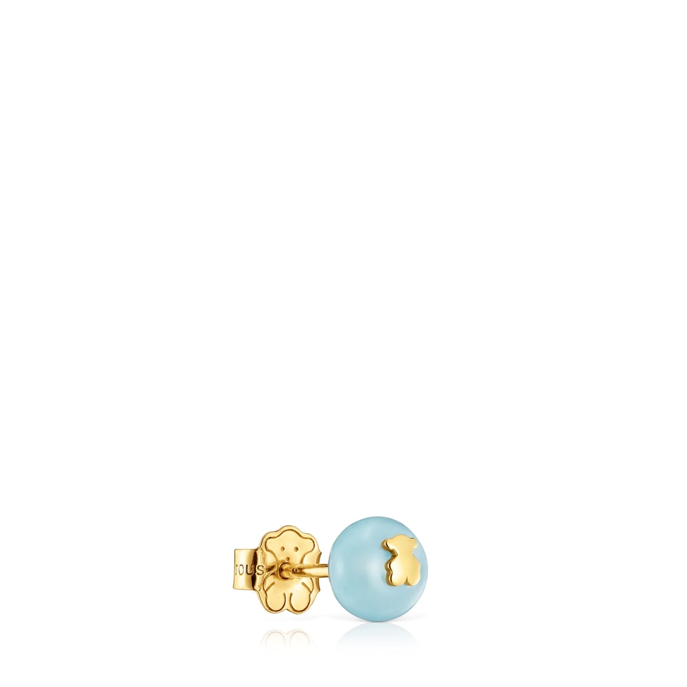 Gold and chalcedony bear Single earring TOUS Balloon