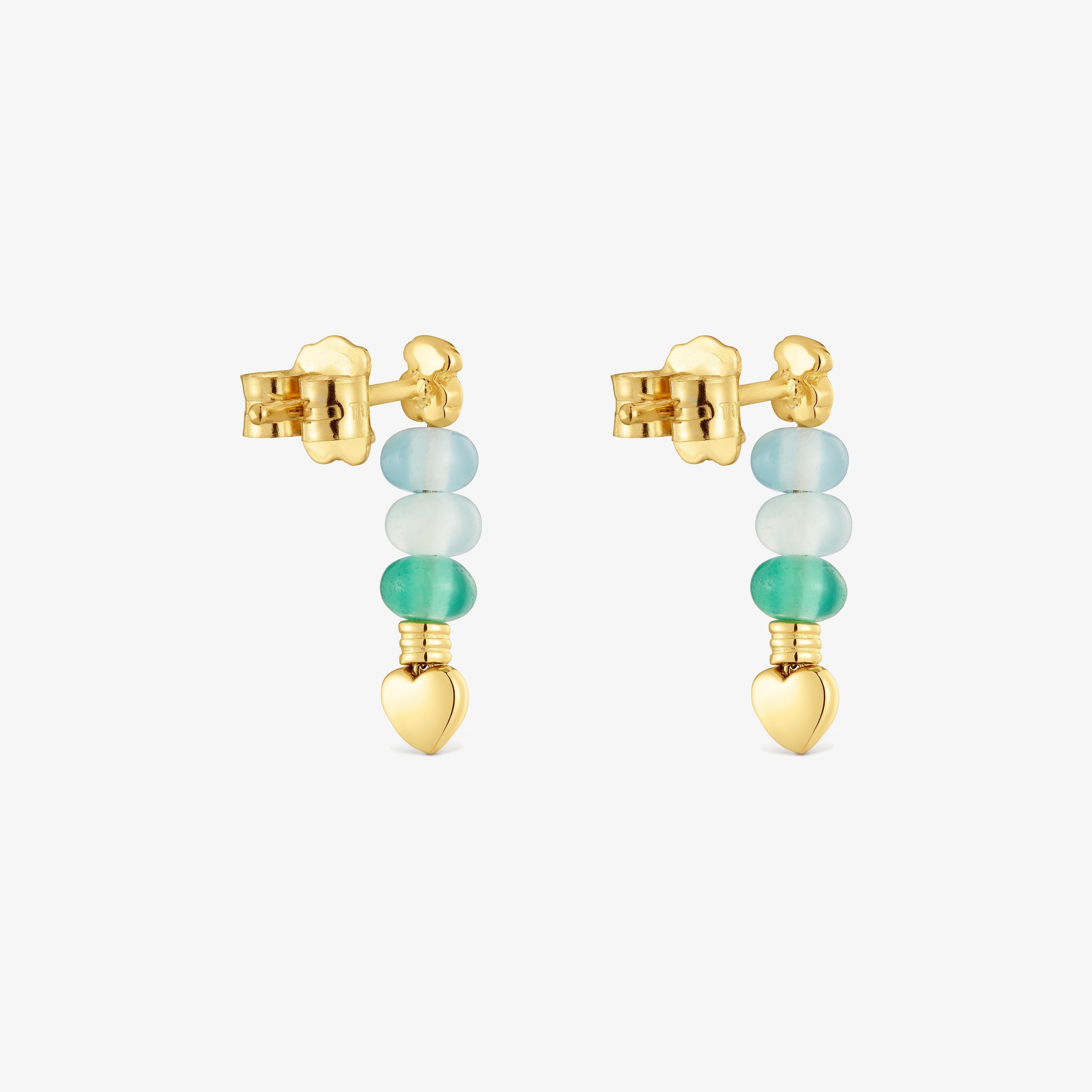 Short 18K solid gold and chalcedony motifs Earrings TOUS Balloon