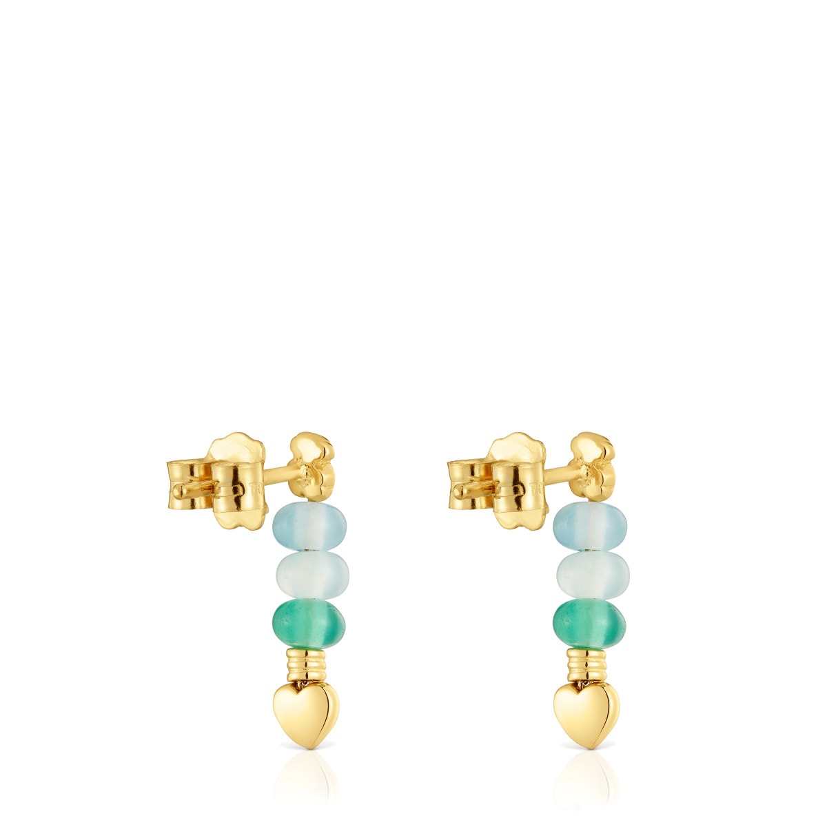 Pendientes cortos de oro y calcedonia motivos TOUS Balloon
