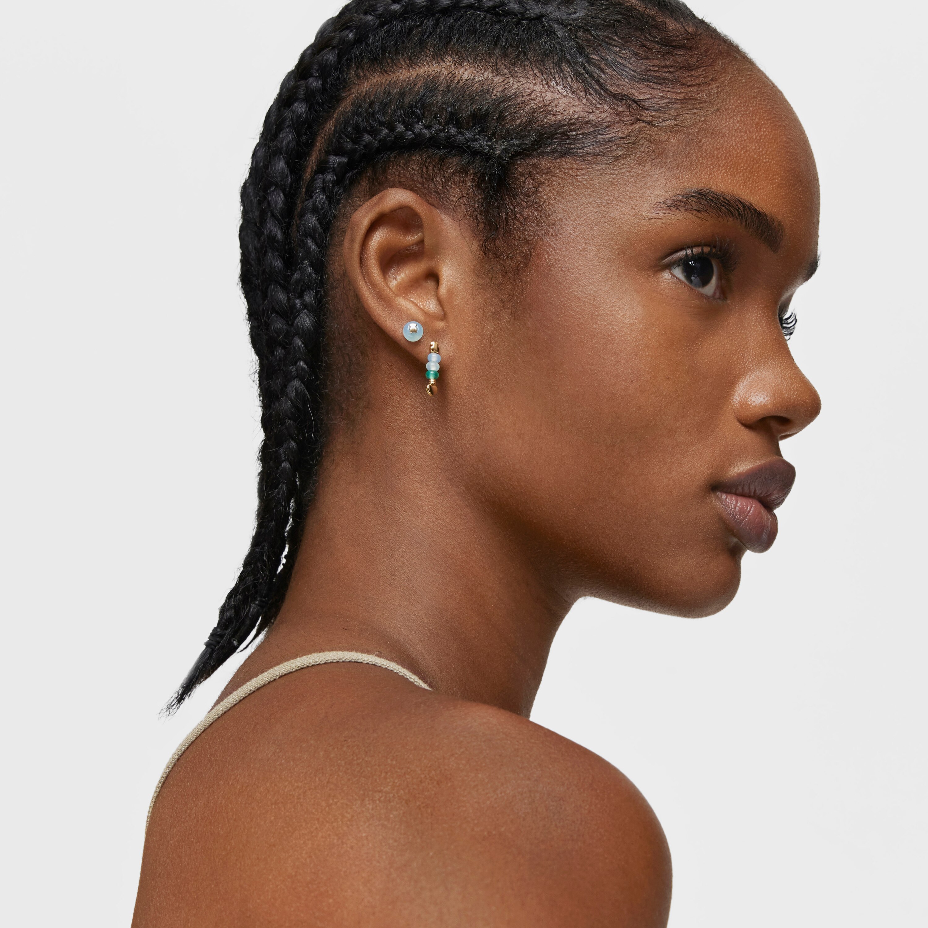 Short gold and chalcedony motifs Earrings TOUS Balloon