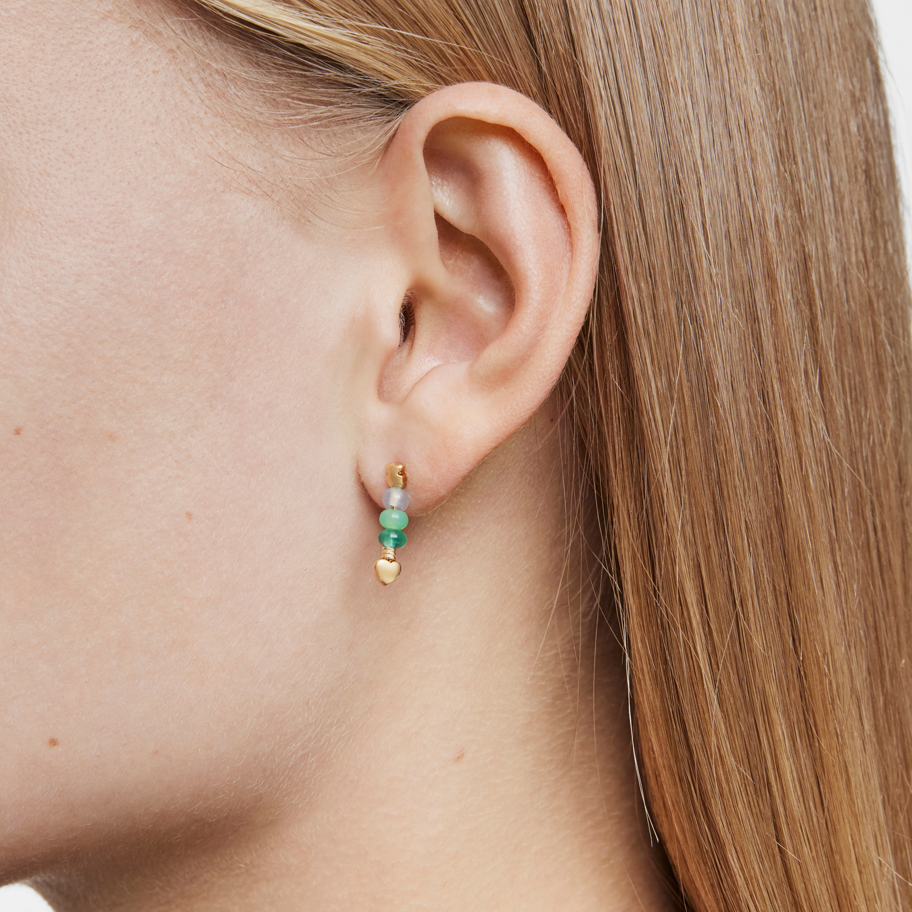 Short 18K solid gold and chalcedony motifs Earrings TOUS Balloon