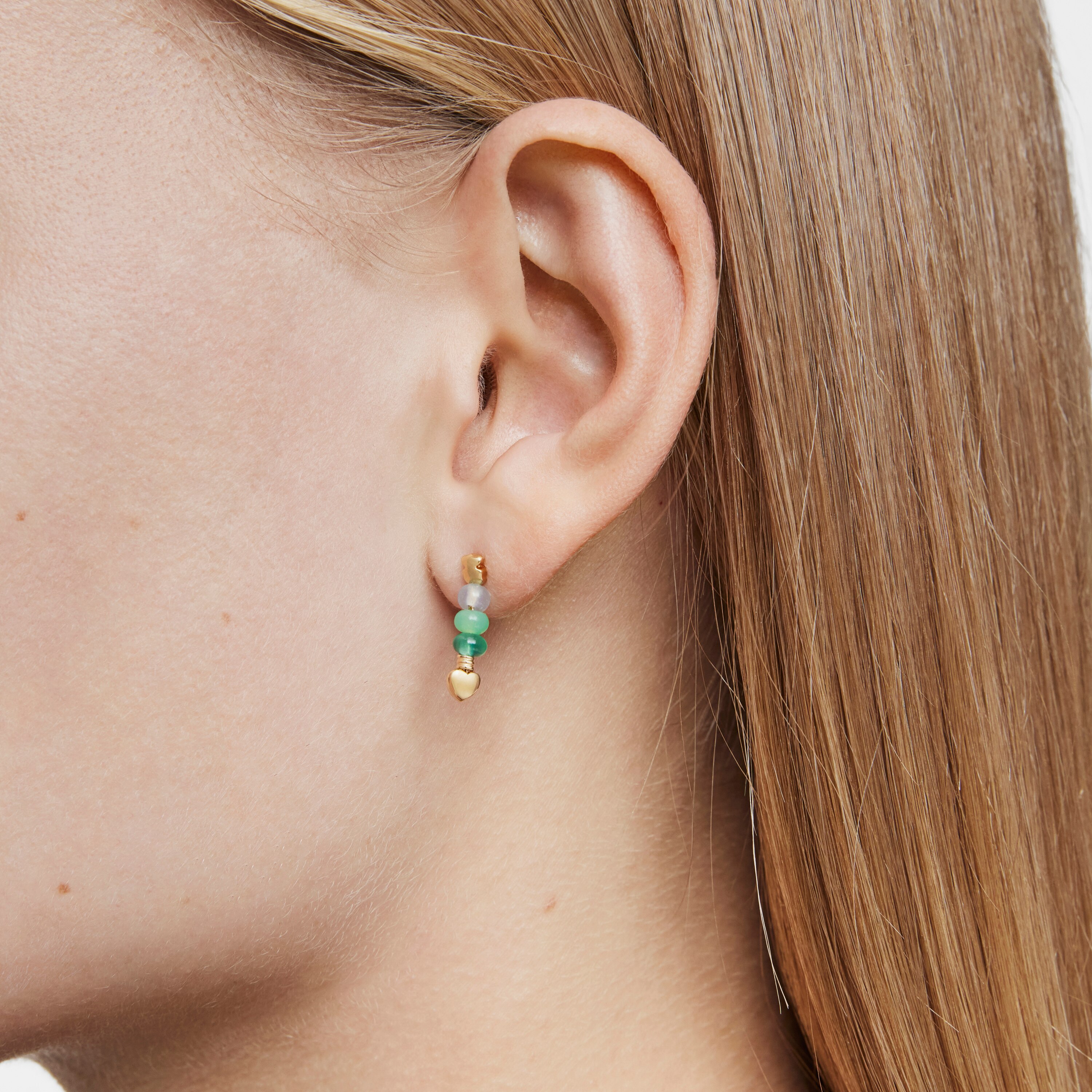 Short gold and chalcedony motifs Earrings TOUS Balloon