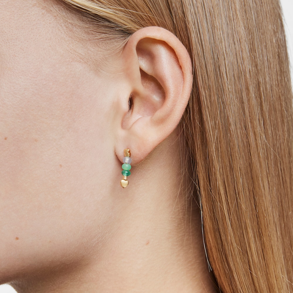 Short gold and chalcedony motifs Earrings TOUS Balloon image number 5