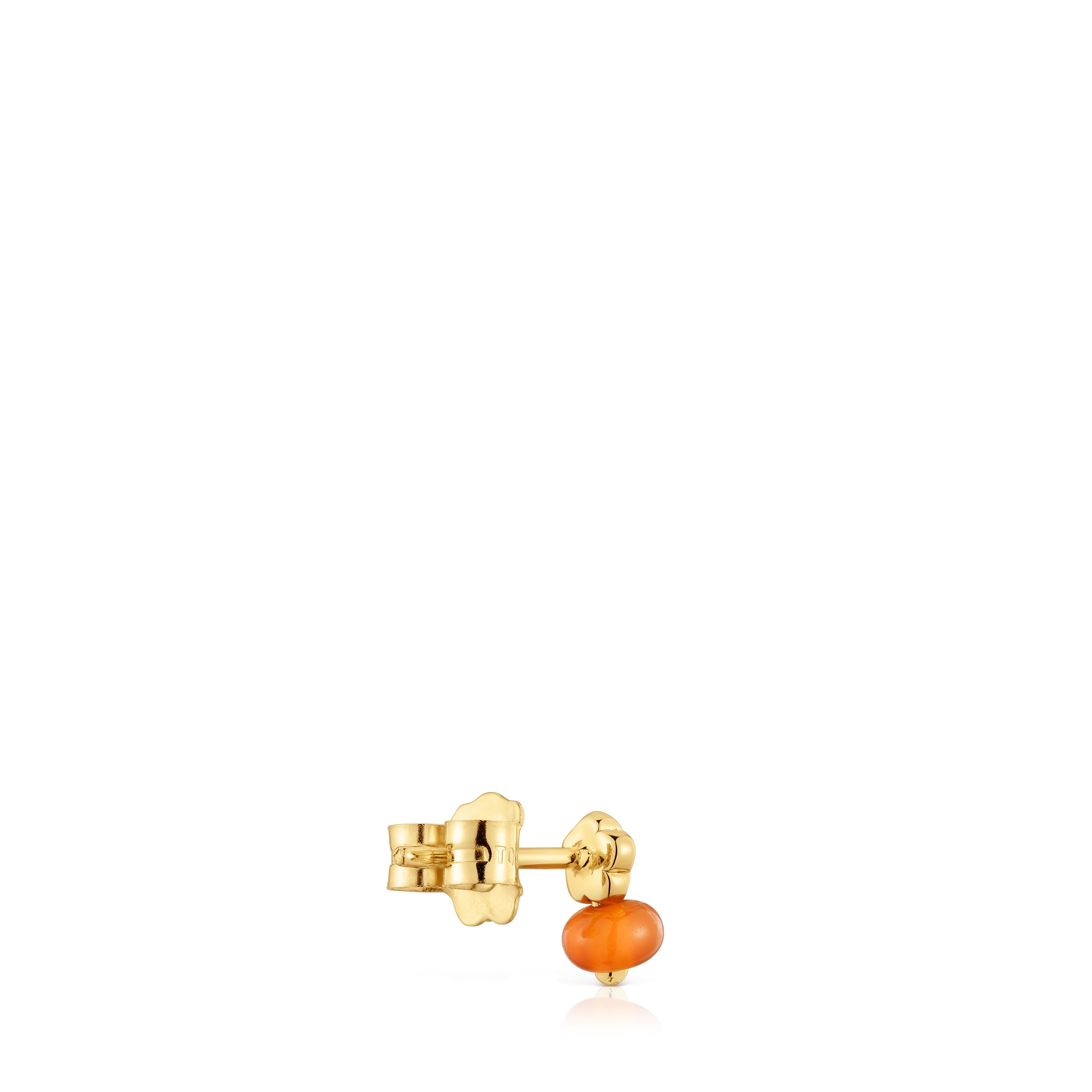 18K Solid Gold and chalcedony flower Single earring TOUS Balloon