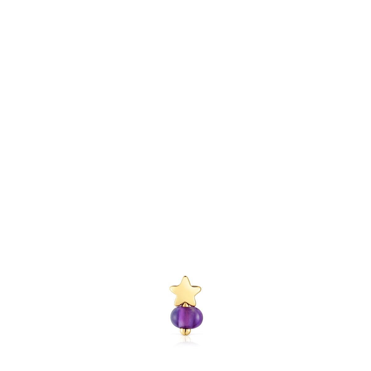 Pendiente suelto estrella de oro y amatista TOUS Balloon