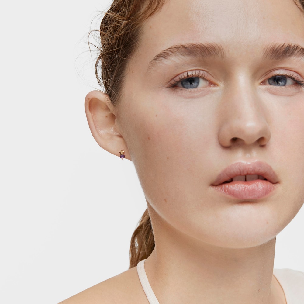 18K Solid Gold and amethyst star single earring TOUS Balloon