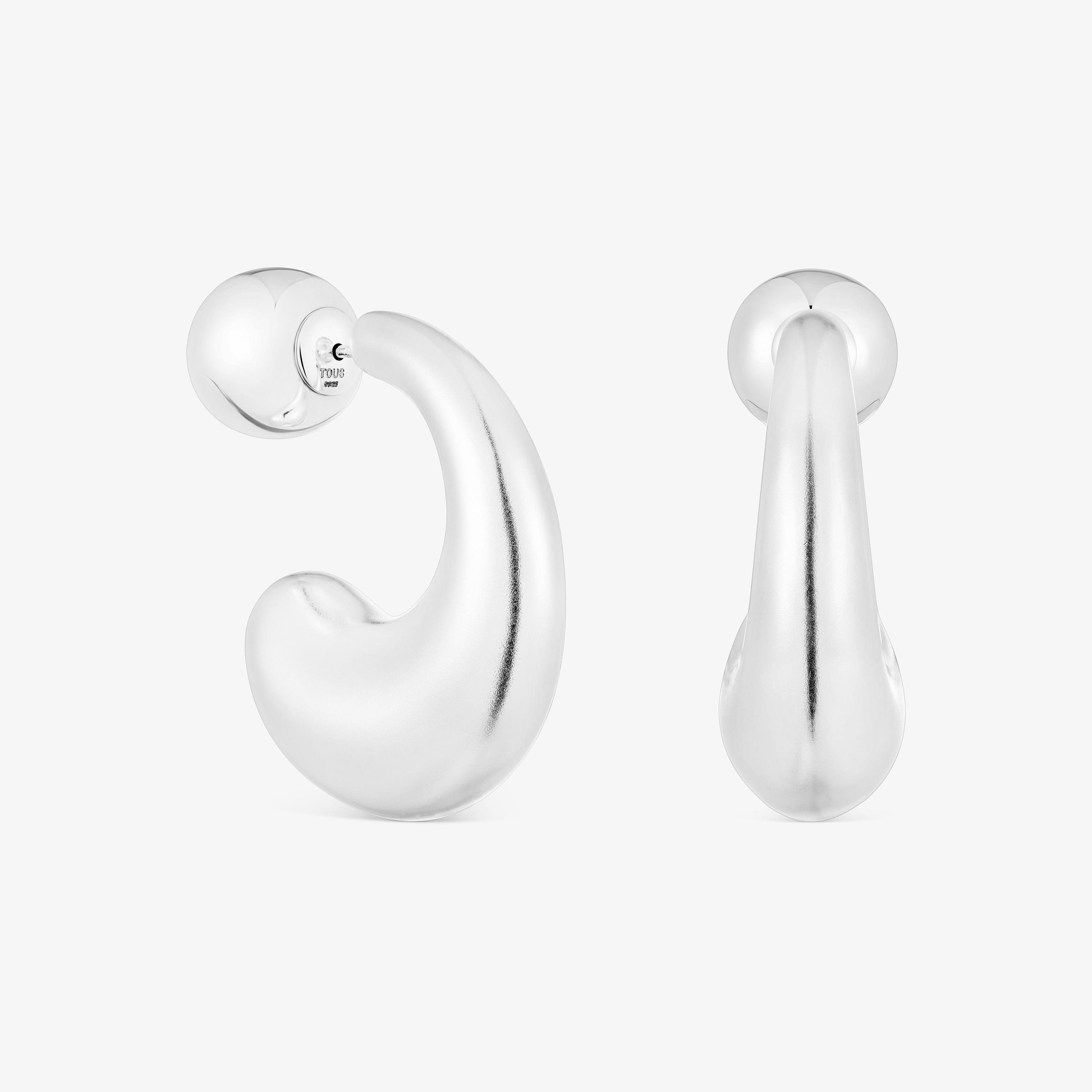 Large silver Hoop earrings TOUS Balloon