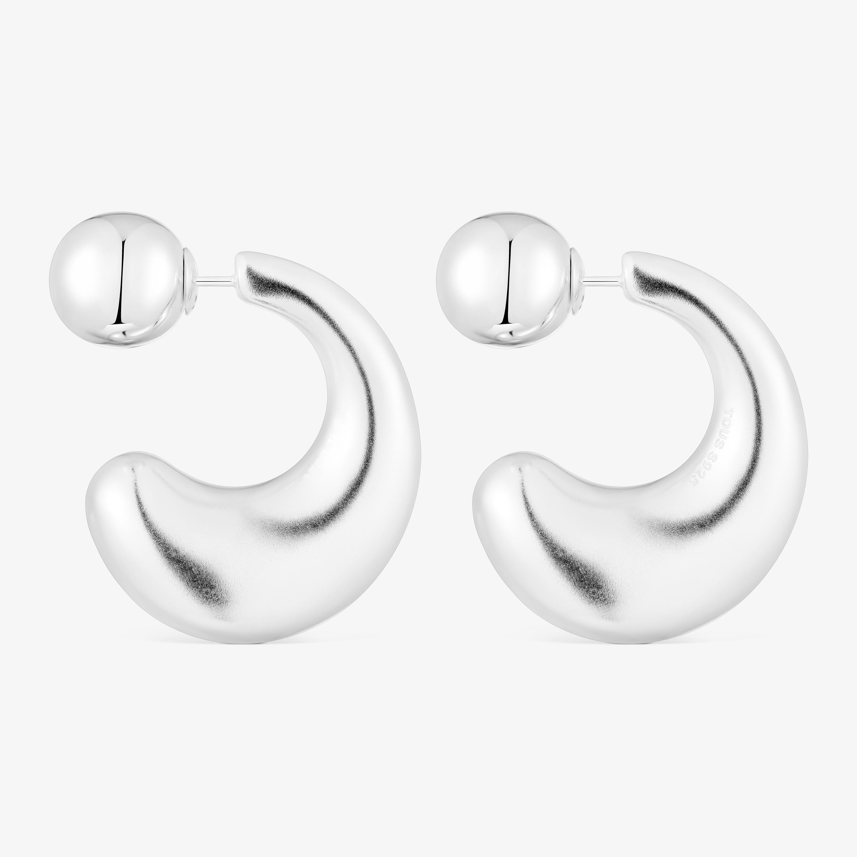 Large silver Hoop earrings TOUS Balloon