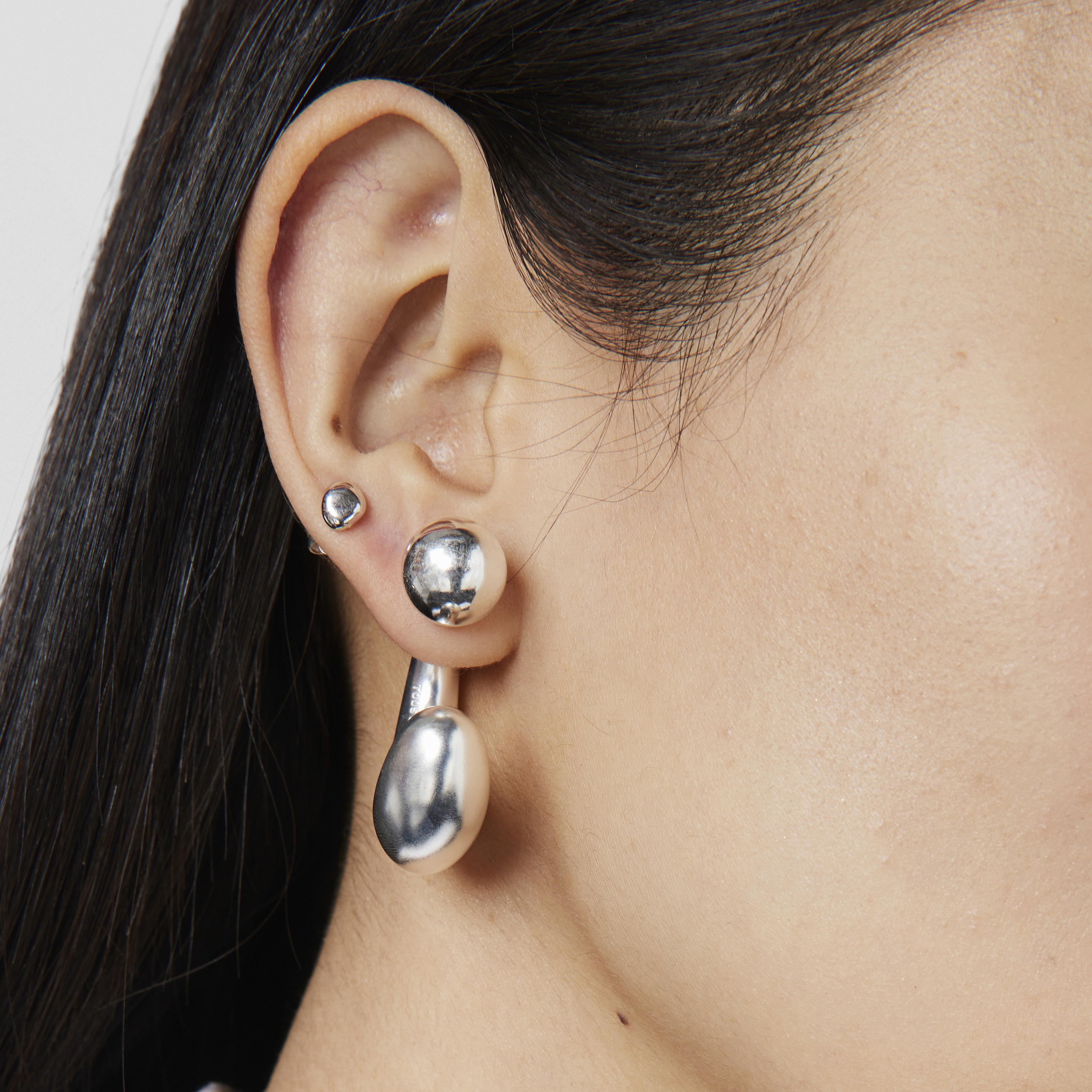 Large silver Hoop earrings TOUS Balloon